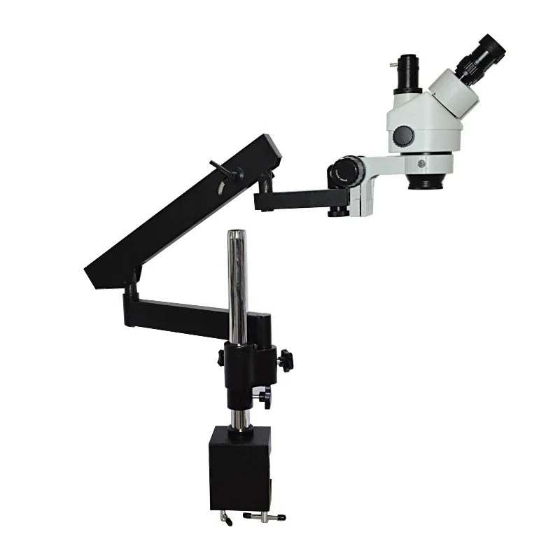 Mikroskop Stereo Trinokuler de - Articulating Arm Boom Stand Microscope ulasan dan harga