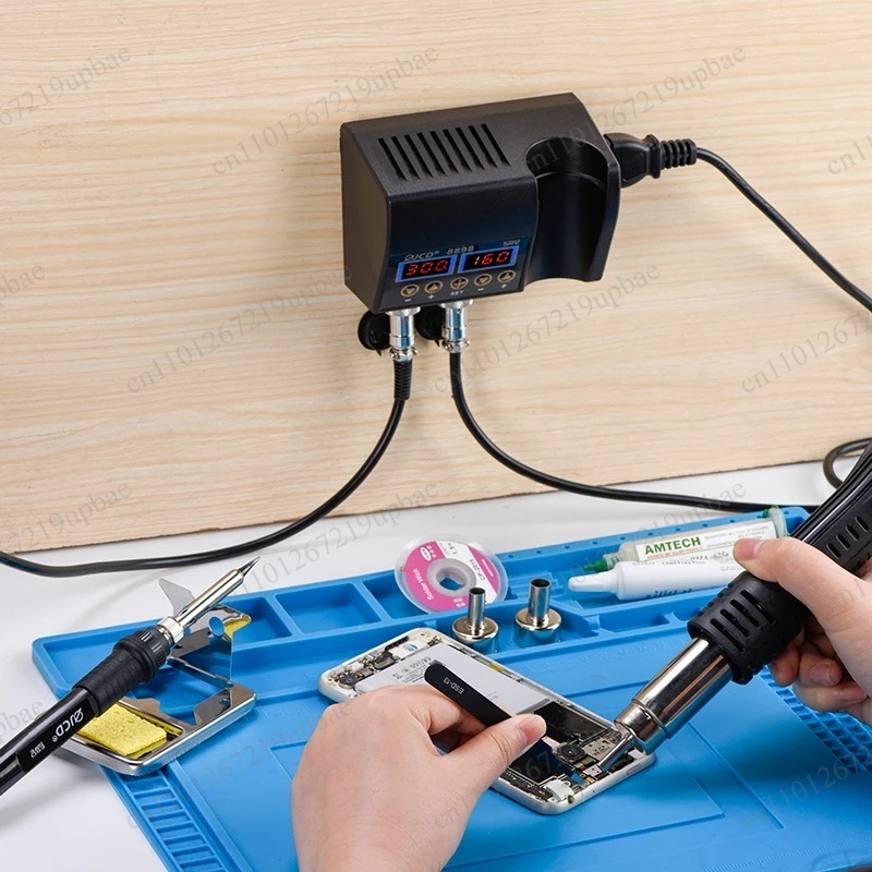 8898 2-in-1 750W LCD Digital S - 2 In 1 Soldering Rework Station 750W ulasan dan harga