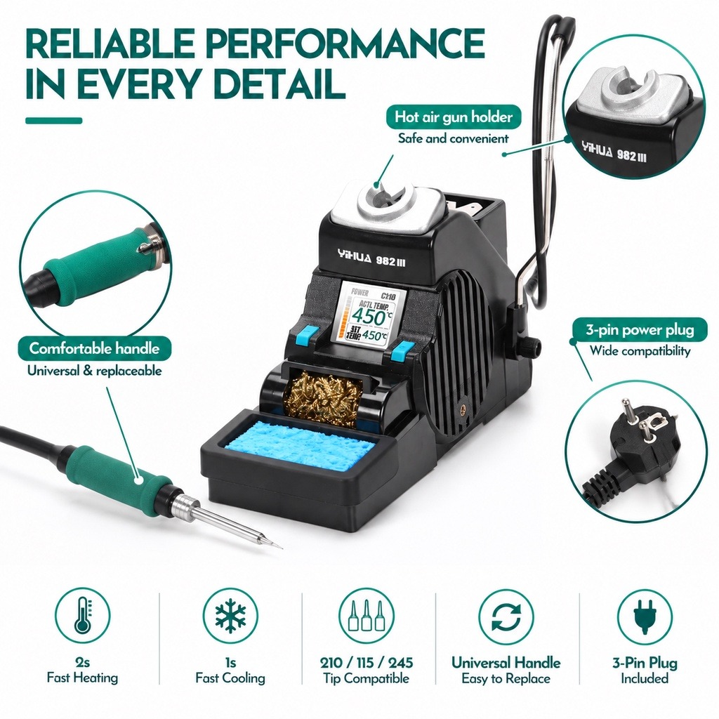 YIHUA 982-III C210, Stasiun Pe - C210 Precision Soldering Station ulasan dan harga