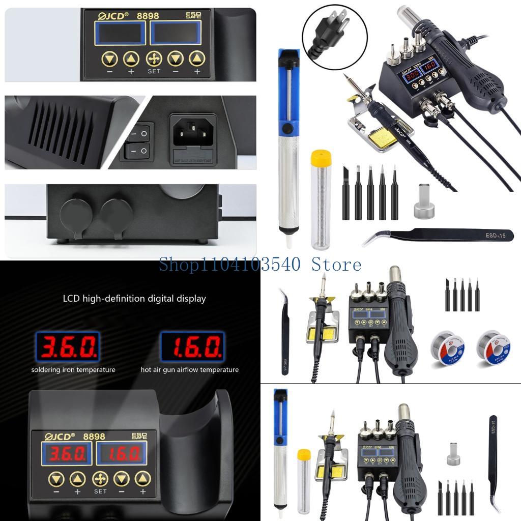 Stasiun solder 02DC 750W 2 IN  - 2 In 1 Soldering Rework Station 750W ulasan dan harga